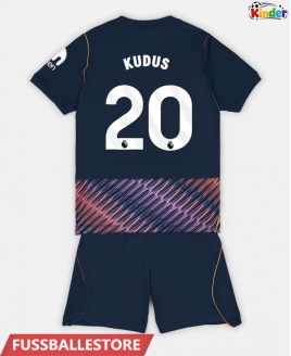Günstige Tottenham Hotspur Mohammed Kudus #20 Auswärts Trikotsatzt Kinder 2026-27 Kurzarm (+ Kurze Hosen)